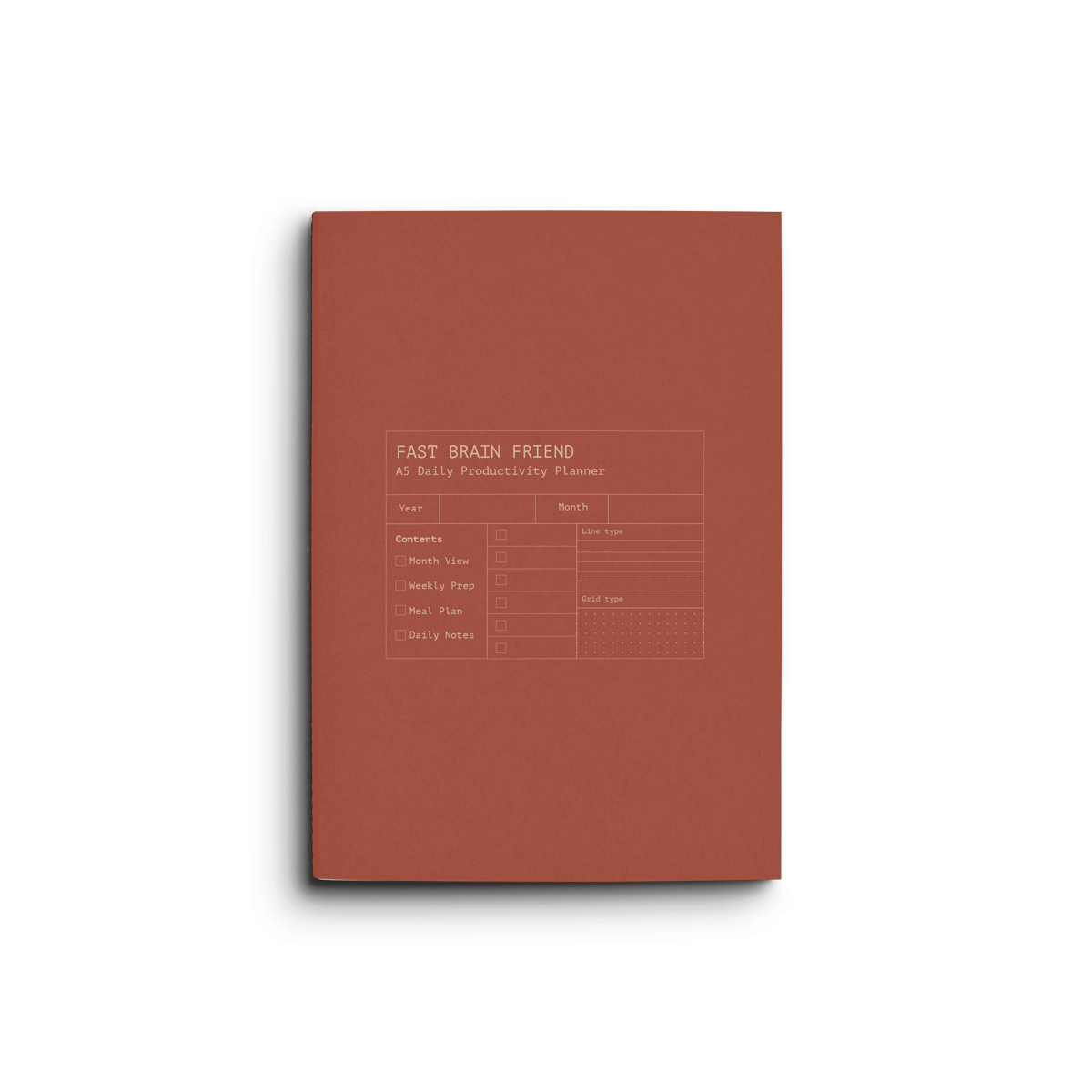 Fast Brain Daily Productivity Planner- Single Notebook