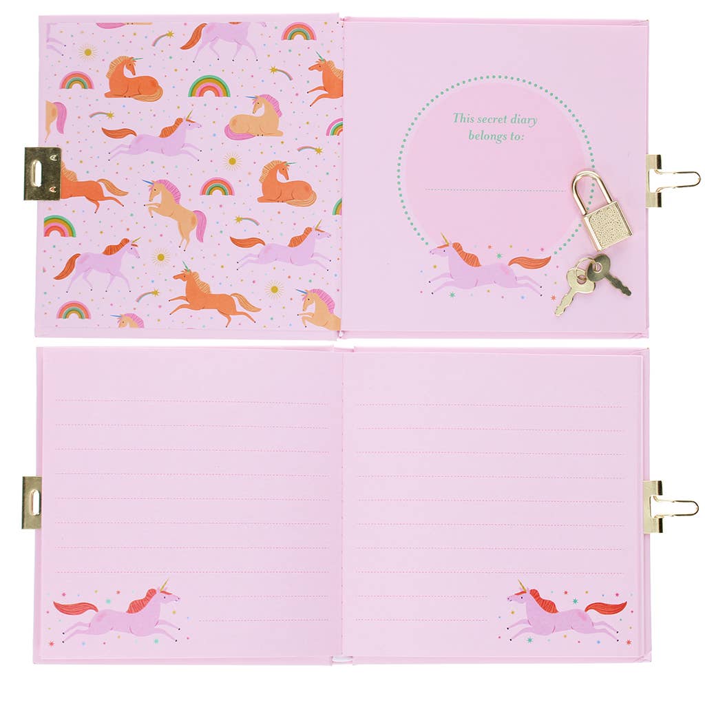 Geheim dagboek met hangslot - Eenhoorn