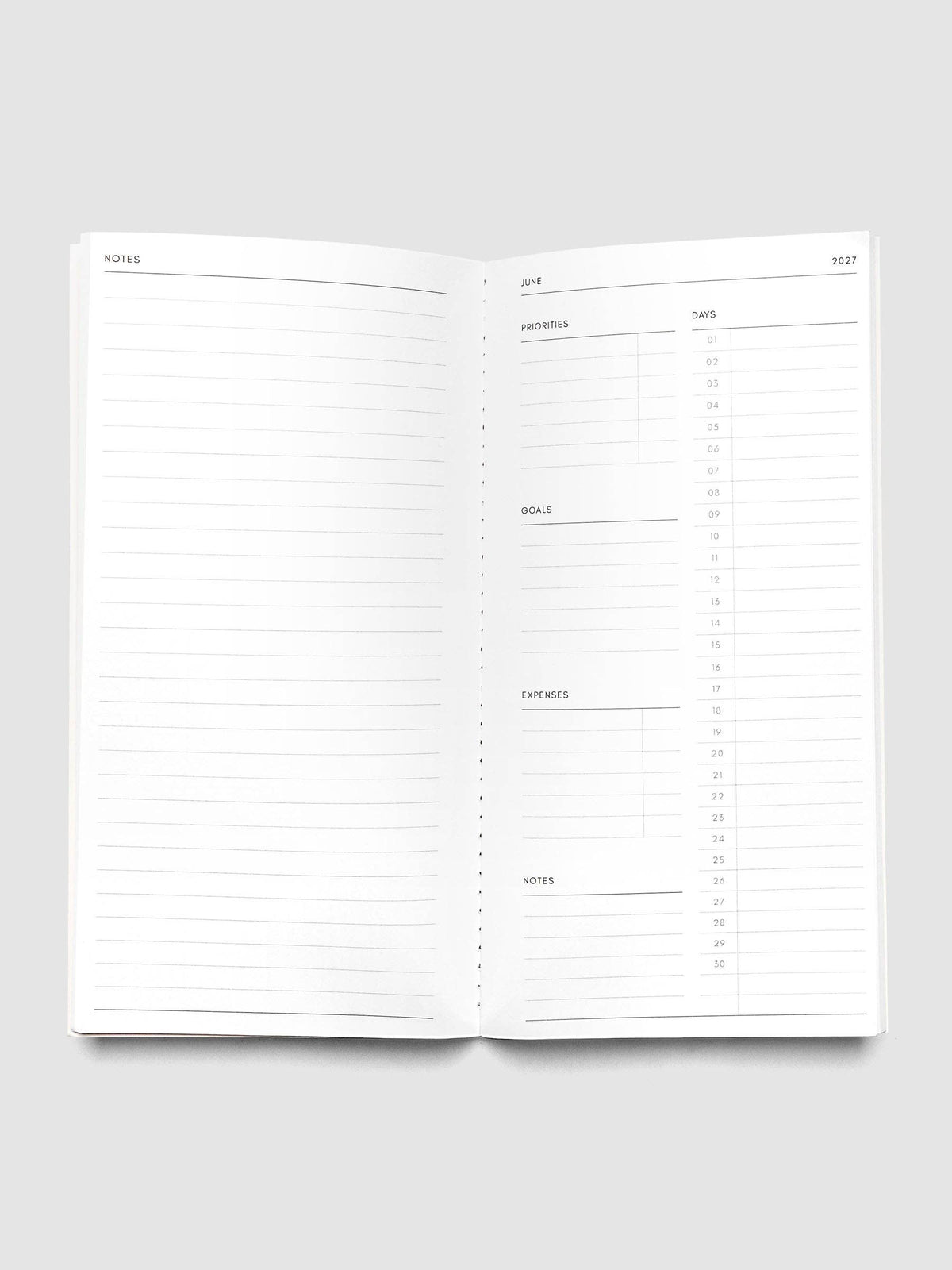 2027 Gedateerd reisnotitieboek | Maandelijks | A5 Slim