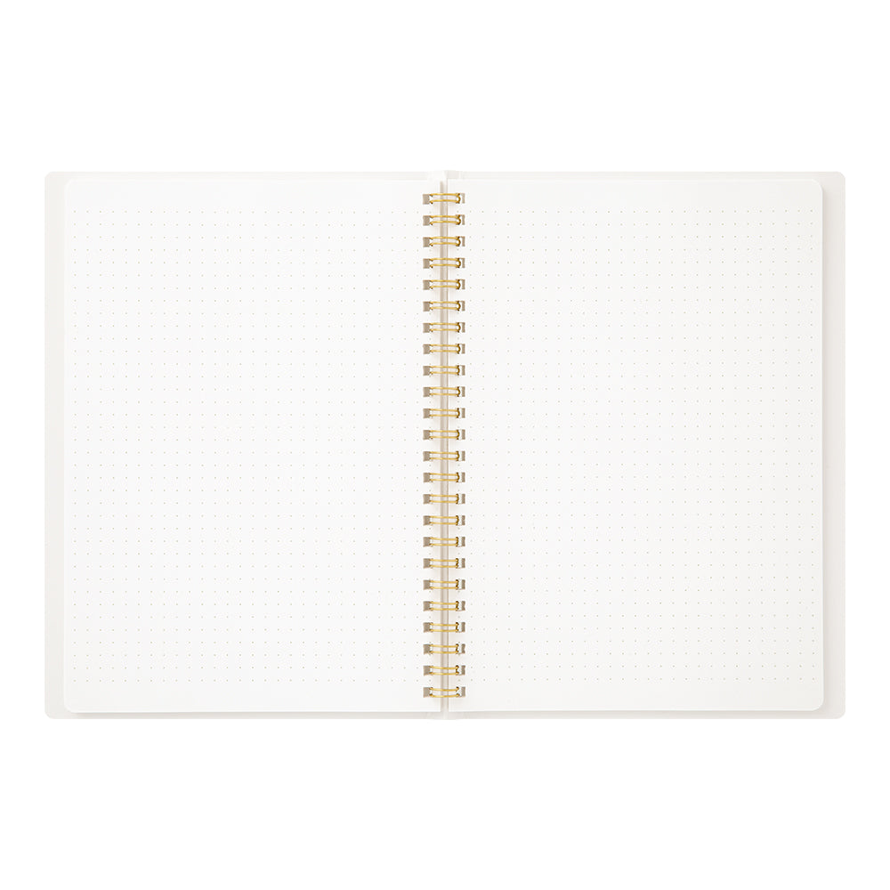 Midori Ring Notebook Color Dot Grid White