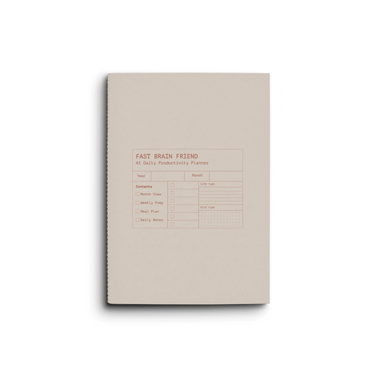 Fast Brain Daily Productivity Planner- Single Notebook