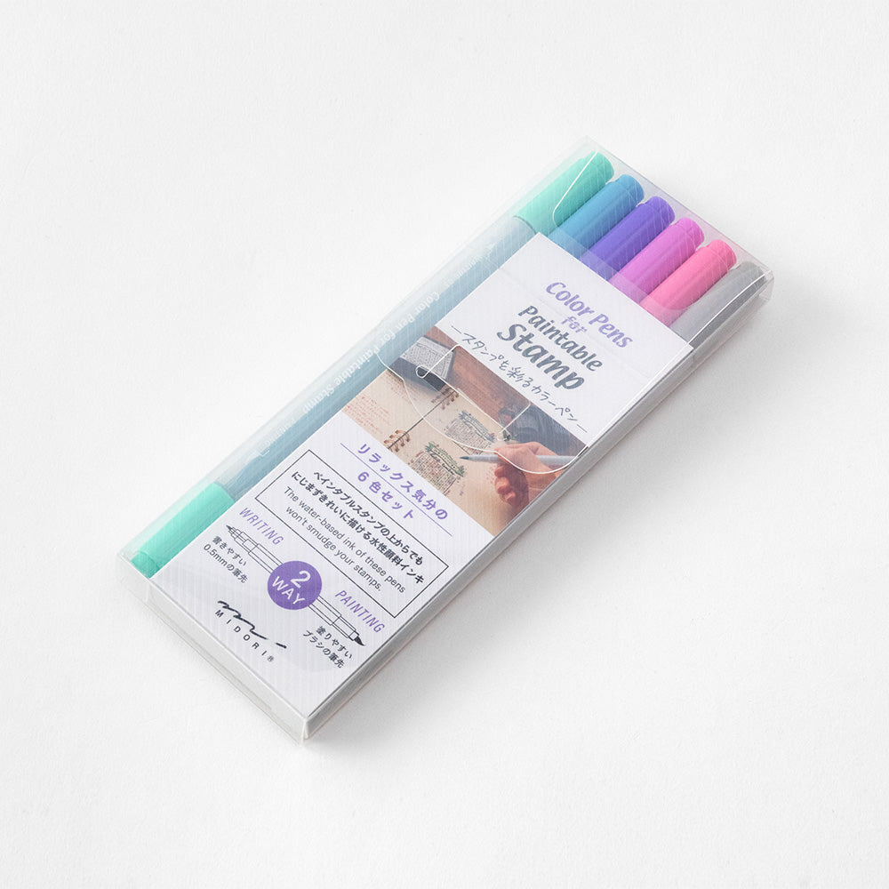 Midori Color Pen Set 6 kleuren Relax