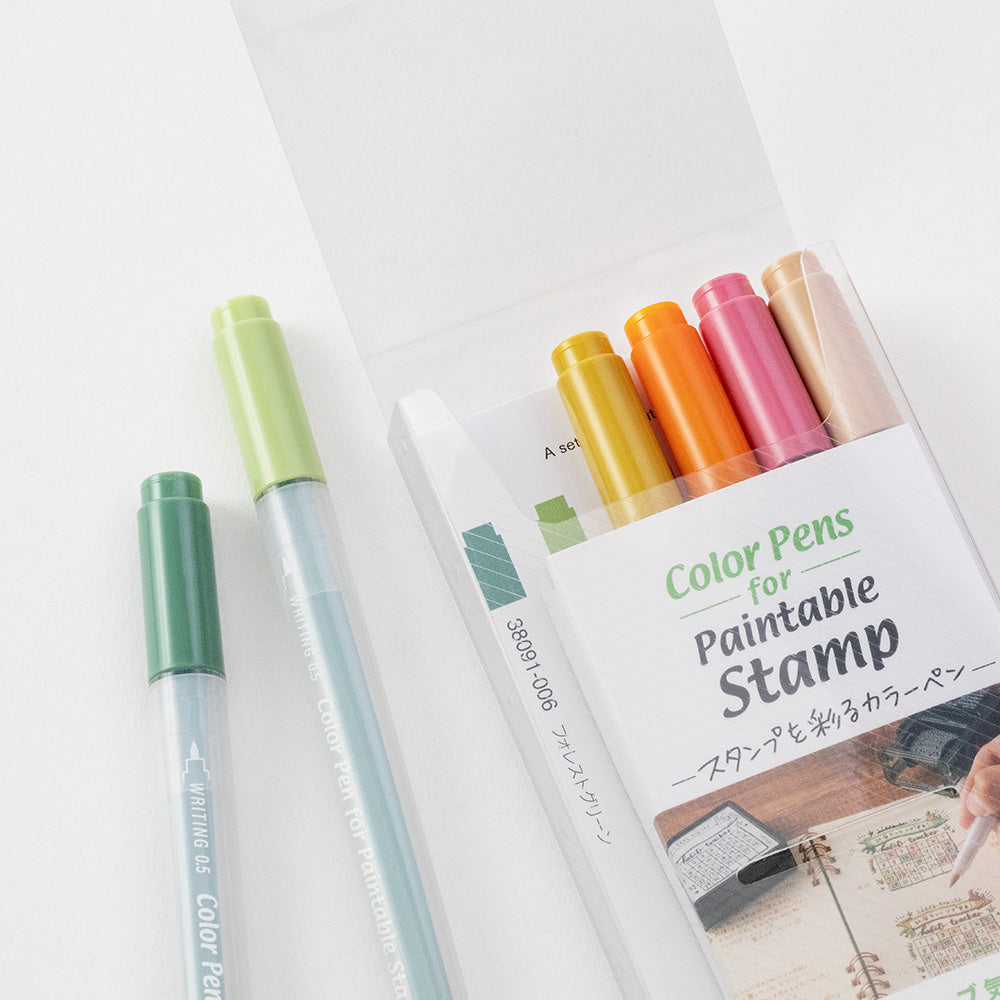 Midori Color Pen Set 6 kleuren Positive