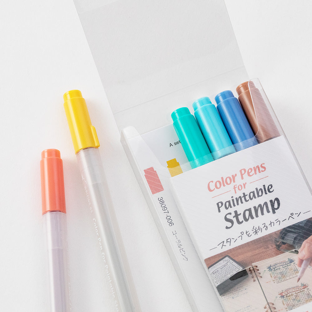 Midori Color Pen Set 6 kleuren Happy