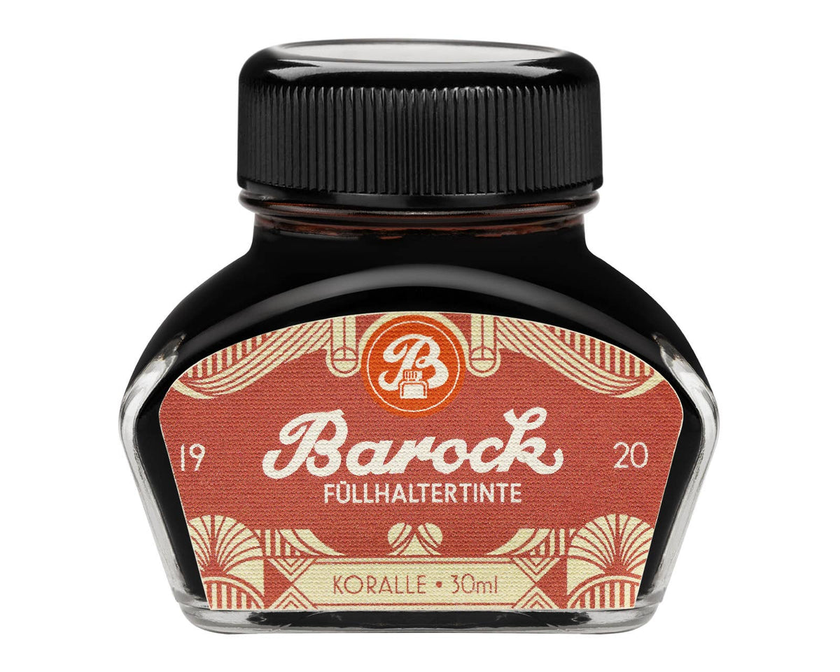 Barok 1920 schrijfkleur koraal, vulpeninkt in 30 ml