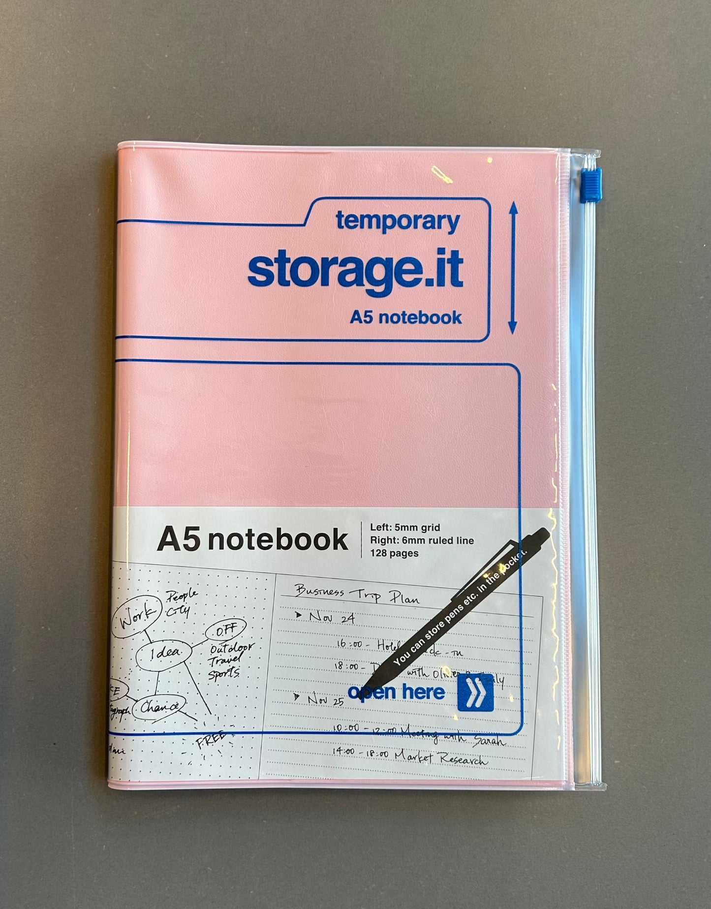 Mark's storage.it notebook A5 in roze
